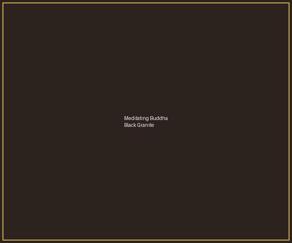 Meditating Buddha — Black Granite